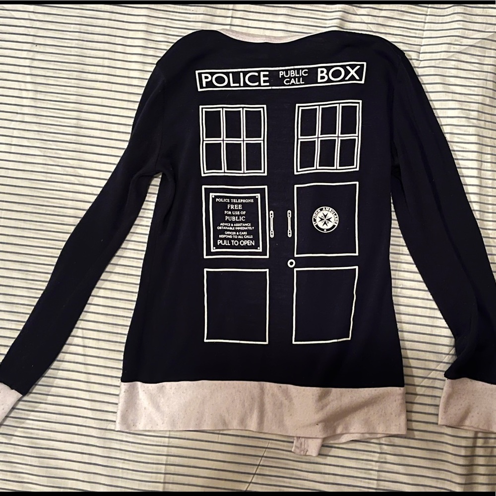 Her Universe Dark Navy Blue Doctor Who TARDIS Cardigan